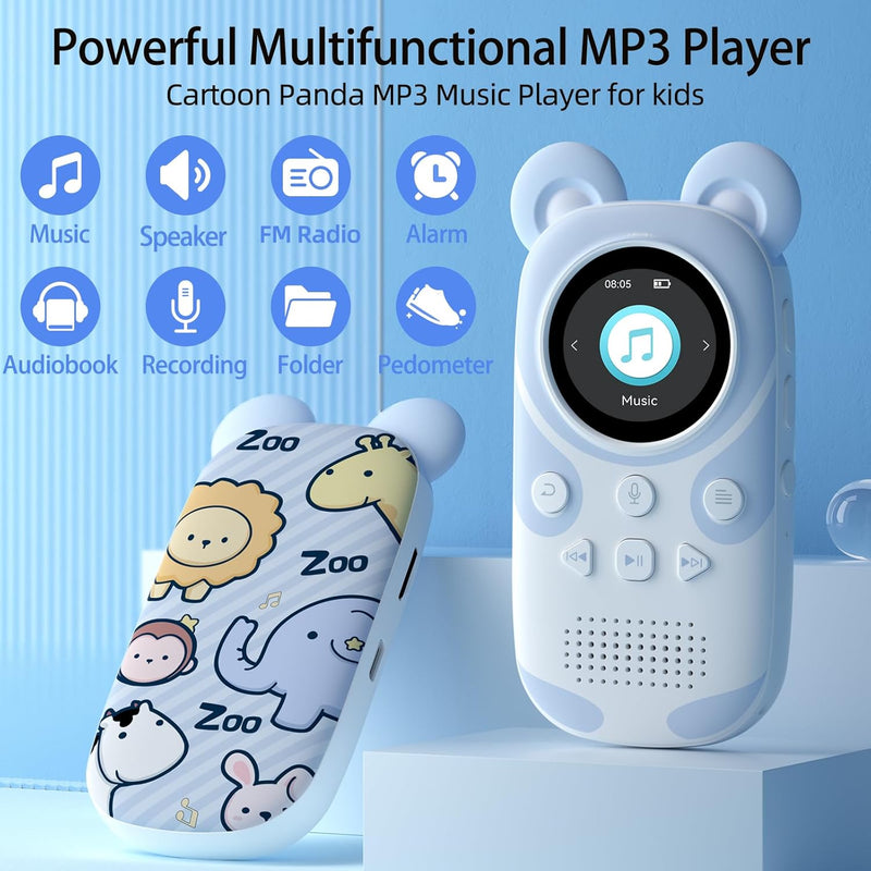 PINHUI Kinder MP3 Player Bluetooth 5.3 mit 32GB, musikplayer für Kinder,Lautsprecher, Aufhängeschnur