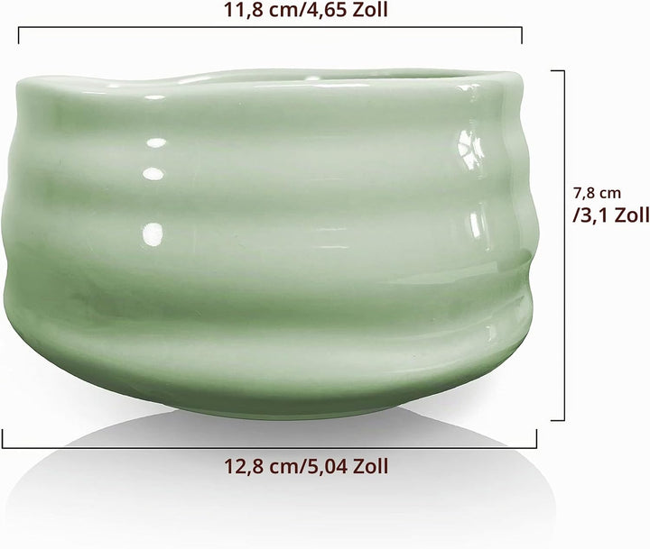 Matcha-Schale aus Keramik, handgefertigt, japanischer Grüntee-Schneebesen, Matcha-Teeschale für Zere