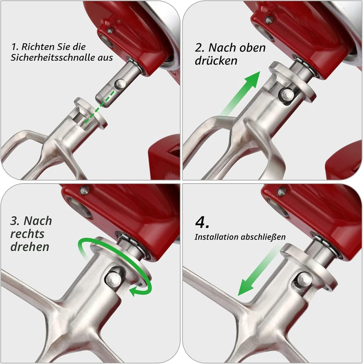 Gdrtwwh Flachrührer-Aufsatz aus Edelstahl für KitchenAid 4,5-5 Quart Standmixer mit neigbarem Kopf,