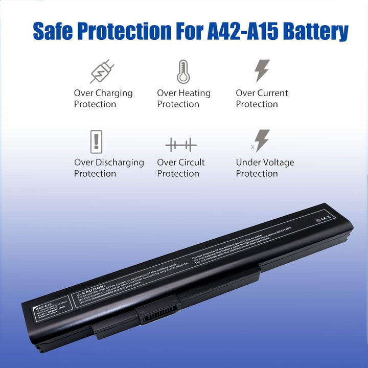 FengWings® Akku A42-A15, 14.4V 4400mAh Akku Ersetzen für Medion akoya P7818 E7220 E7222 E6222 E7219