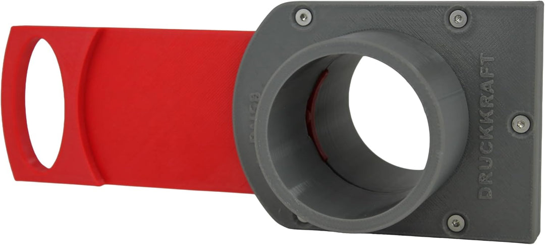 DRUCKKRAFT Blastgate DN58 mit Muffe (1x Ø 58 mm OD / 1x Ø 58 mm ID) | Luft-Sperrschieber für Absauga