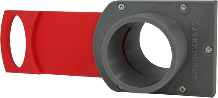 DRUCKKRAFT Blastgate DN58 mit Muffe (1x Ø 58 mm OD / 1x Ø 58 mm ID) | Luft-Sperrschieber für Absauga