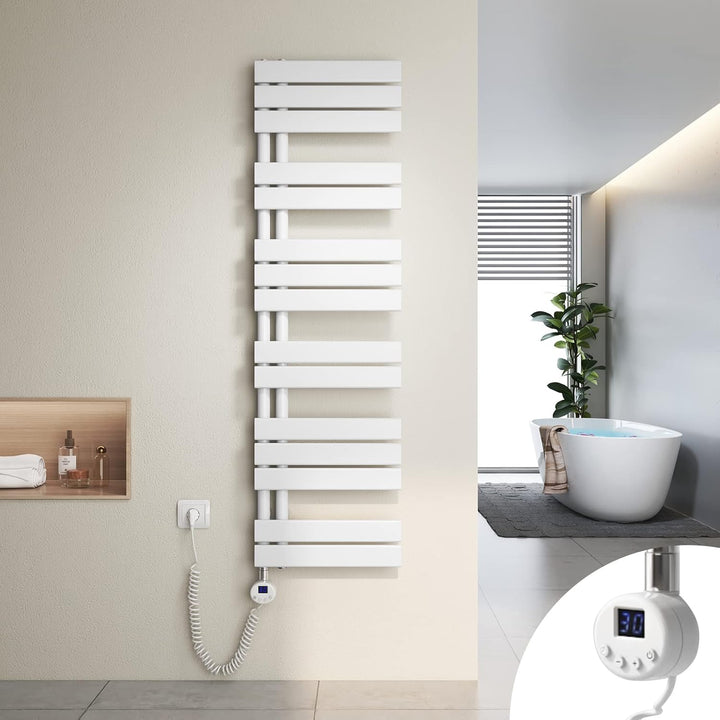 Heilmetz Badheizkörper Elektrisch Heizkörper Bad mit Digitalem Thermostat Handtuchheizkörper mit Tim