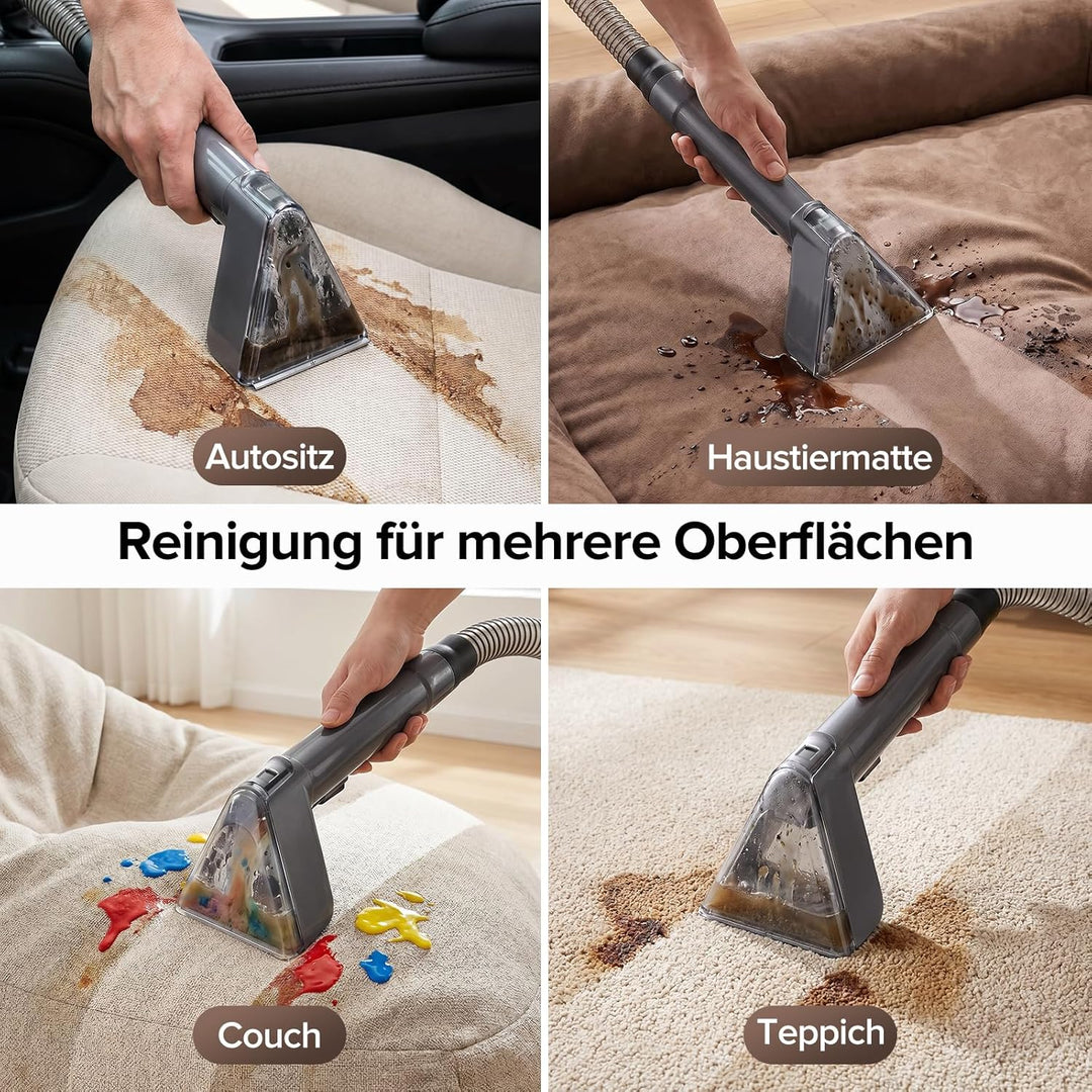 Lubluelu Upgrade Nasssauger Polsterreiniger Gerät mit 600 W – 22 kPa Teppichreiniger Waschsauger, tr