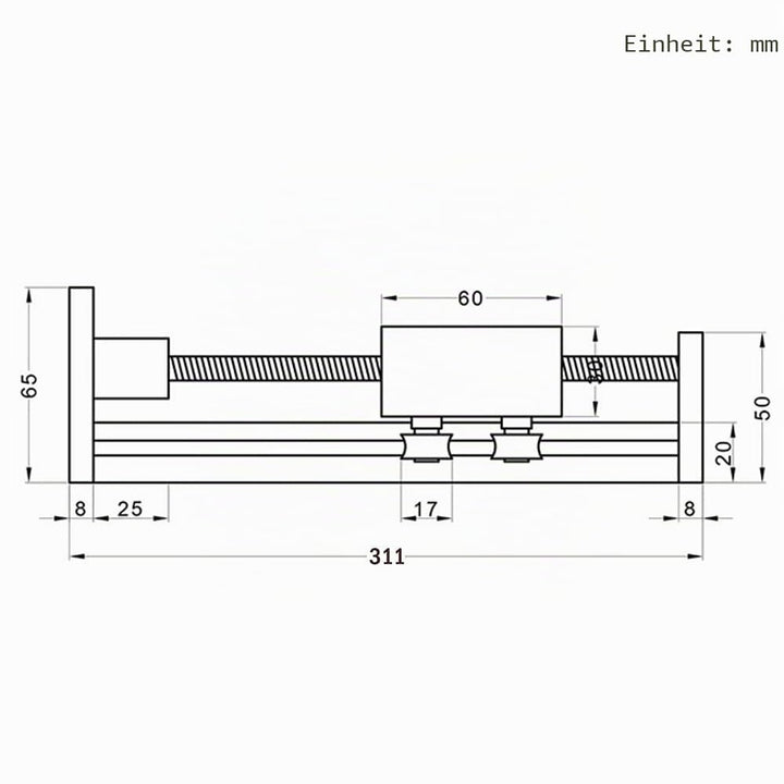 Zeberoxyz 200mm effektive Länge Linear Schienenführung Kugelumlaufspindel SFU1605 mit NEMA17 Schritt