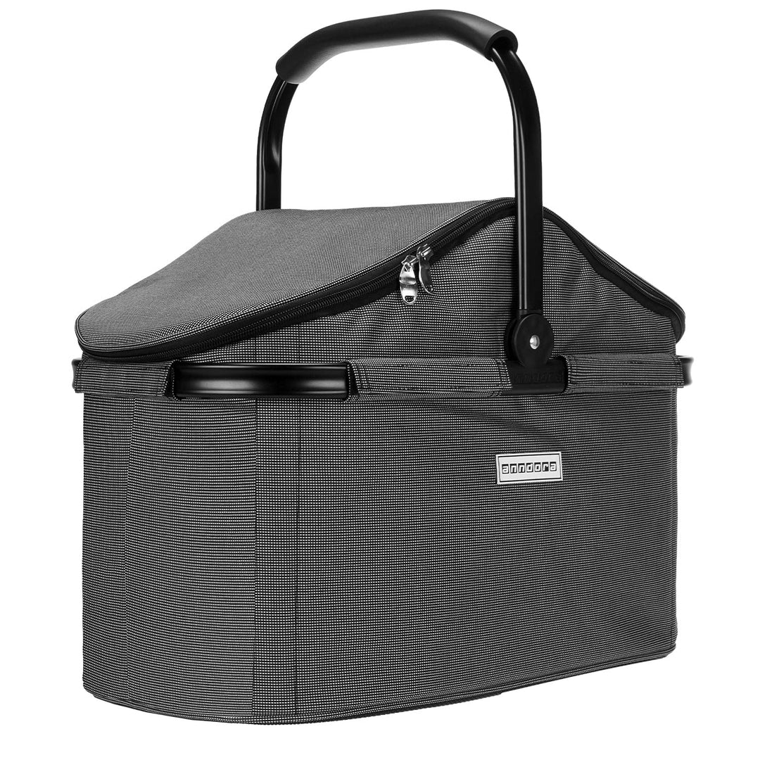 anndora Einkaufskorb 25 Liter Isolierkorb - Grau Iso: Grau Gewebt