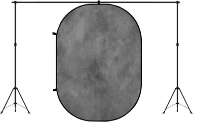 Kate 1.5x2m Grau/Schwarz Falthintergrund Fotografie Faltbarer Studio Hintergrund Faltender Hintergru