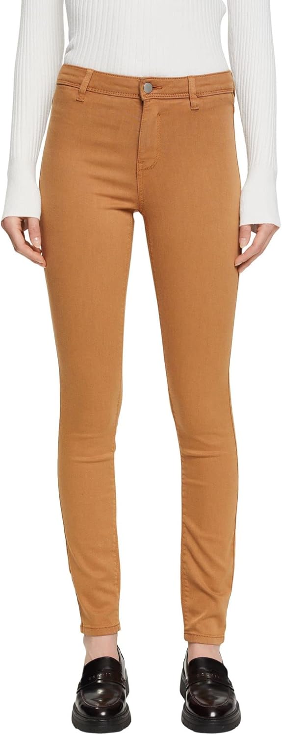 edc by Esprit Stretchige Slim-Fit-Hose mit mittelhohem Bund 26W / 32L 260/Light Taupe, 26W / 32L 260