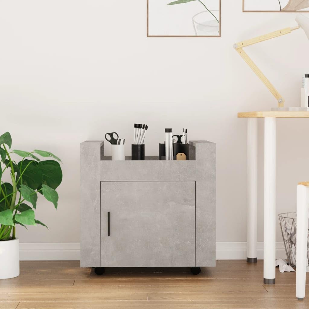 vidaXL Bürowagen, Rollcontainer mit viel Stauraum, Rollschrank für Wohnzimmer Büro Schlafzimmer, Bür