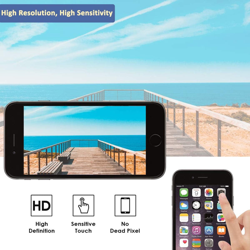 Yodoit Komplett Display für iPhone 6 LCD Bildschirm vormontiert 4.7" Schwarz mit homebutton, Montage