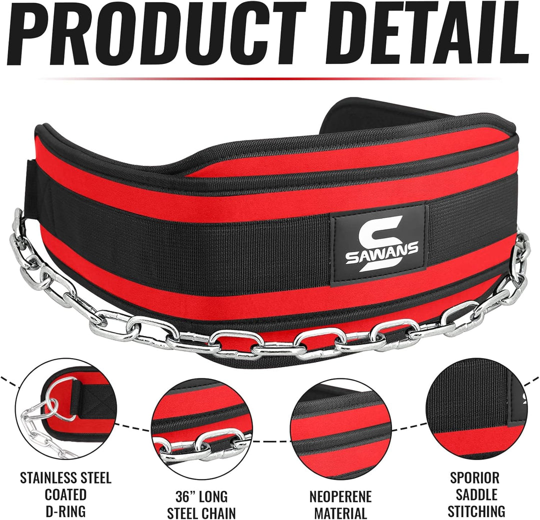 Dip-Gürtel mit 91,4 cm Heavy Duty Bodybuilding Gewichtheben Dip Stahlkette für Klimmzüge Übung Fitne