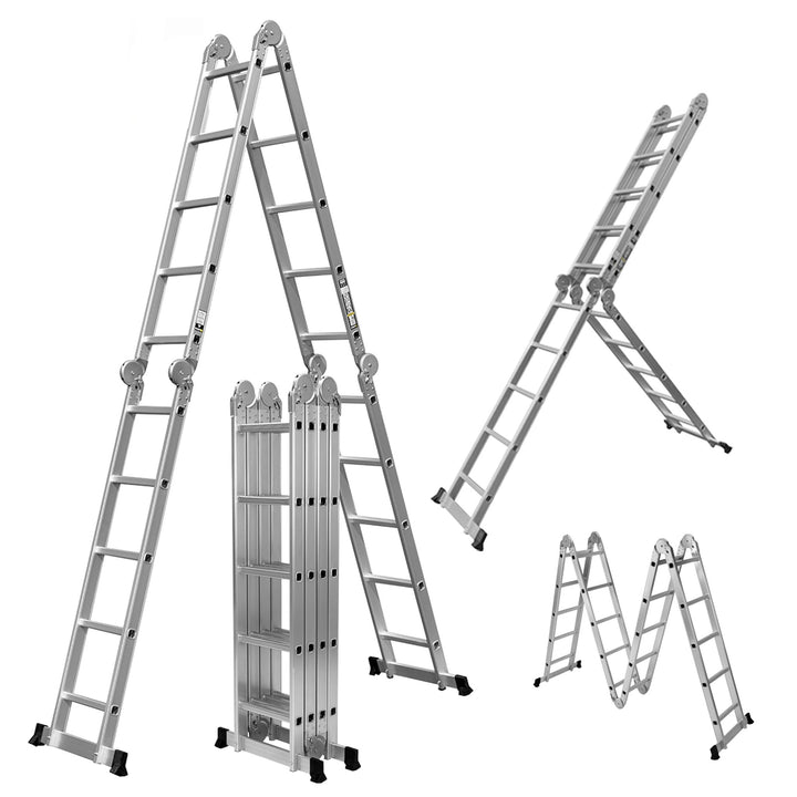 𝐂𝐑𝐀𝐅𝐓𝐅𝐔𝐋𝐋 Aluminium Mehrzweckleiter CF-104A | 𝟑 𝐉𝐀𝐇𝐑𝐄 𝐆𝐀𝐑𝐀𝐍𝐓𝐈𝐄 - 6in1 Multifunktionsleiter - 20 Spro