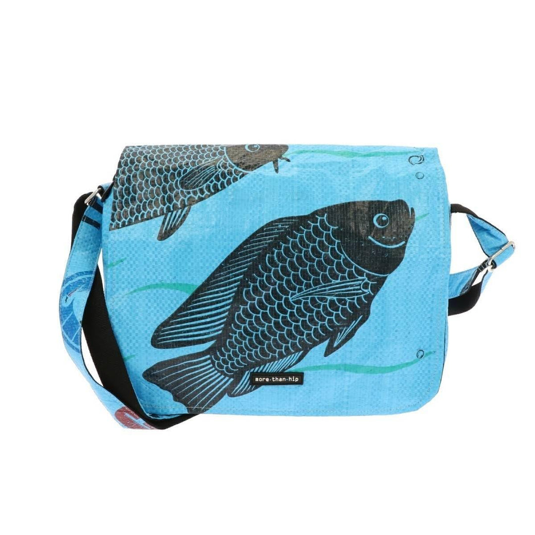 More Than Hip Qinisa Messenger Bag - Kleine Umhängetasche Damen aus Recycelten Zementsäcke Leichte S