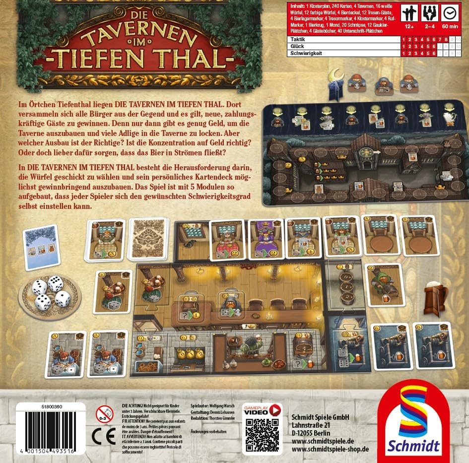 Schmidt Spiele 49351 Die Tavernen im Tiefen Thal, Strategiespiel, bunt Single