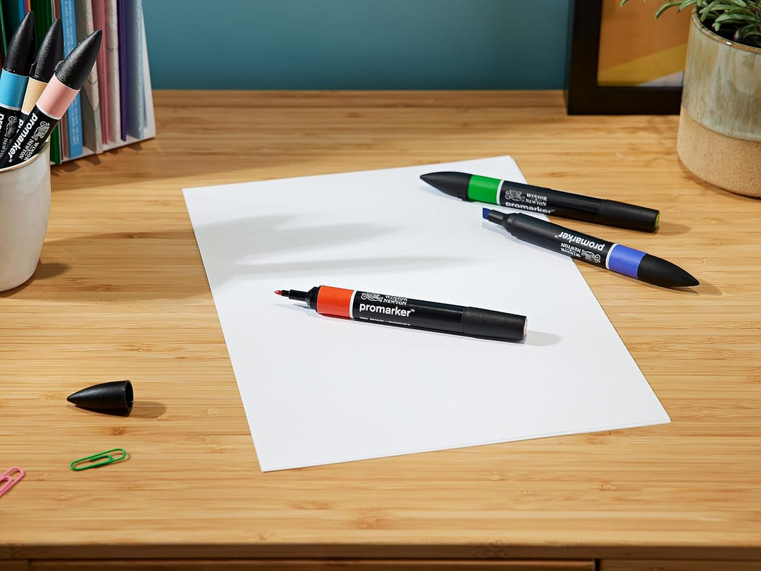 Winsor &amp; Newton 0290139 ProMarker, Professioneller Layoutmarker - 2 Spitzen, fein und breit für Zeic