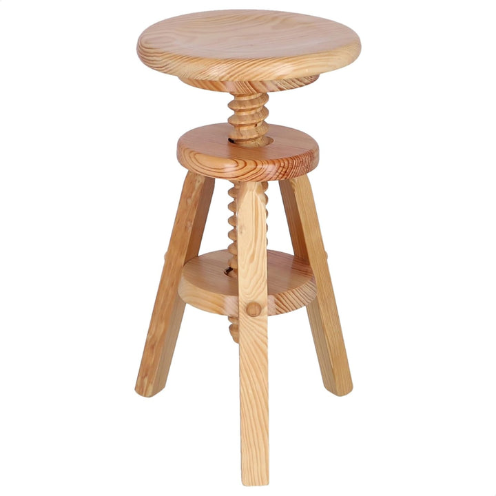 WELL HOME MOBILIARIO & DECORACIÓN Runder Drehhocker aus Holz, lackiert, 29 x 29 x 64 cm