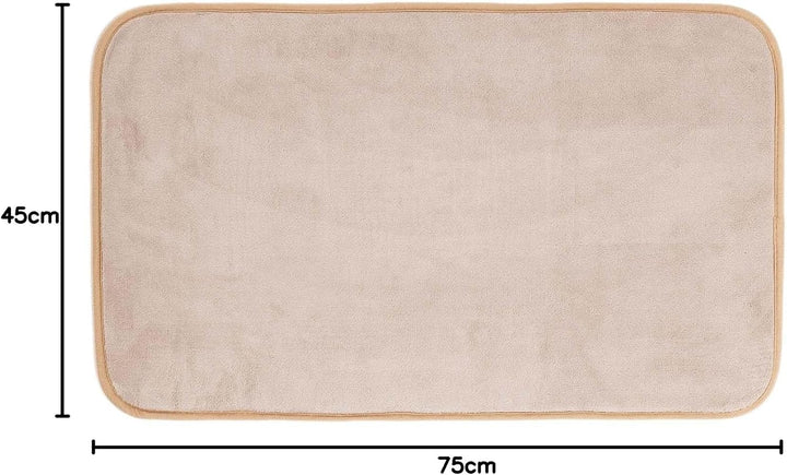 Douceur d'Intérieur Vitamine Badematte, Polyester, Taupe, 45 x 75cm Taupe 45 x 75 cm (Rechteckig), T