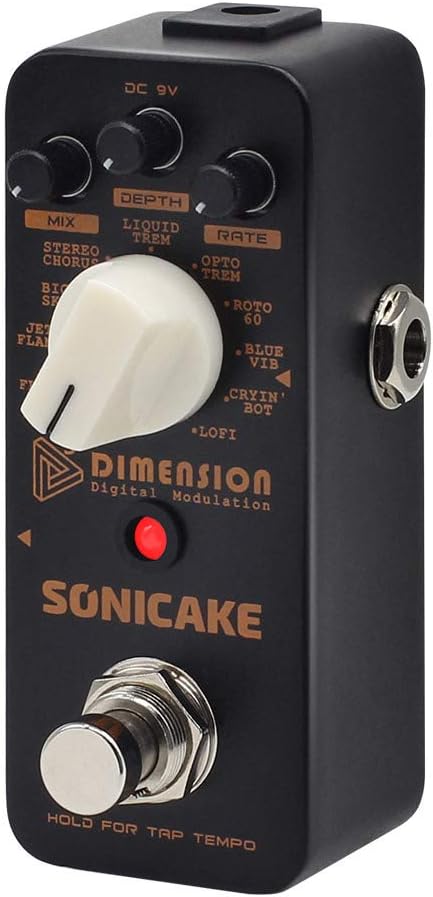 SONICAKE Modulation Gitarre Effektpedal 11 Modus für Phaser Flanger Chorus Tremolo Vibrato Autowah u