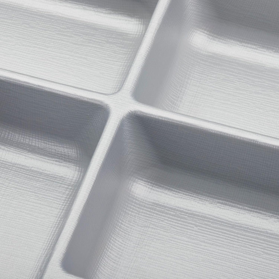 SO-BOX 2 Besteckkasten Breite 40,9 cm, Tiefe 46,2 cm mit silbergrauer Kanvas-Struktur für Schubladen