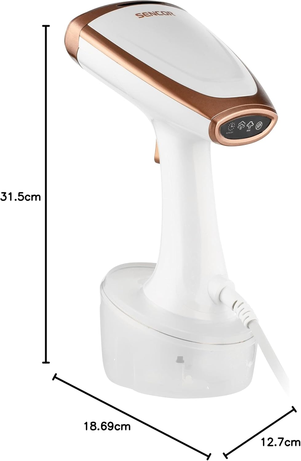 Sencor Dampfglätter, Tragbares Bügeleisen Kraftvoll und Schnell mit 1600W, 320ml mit Automatischer A