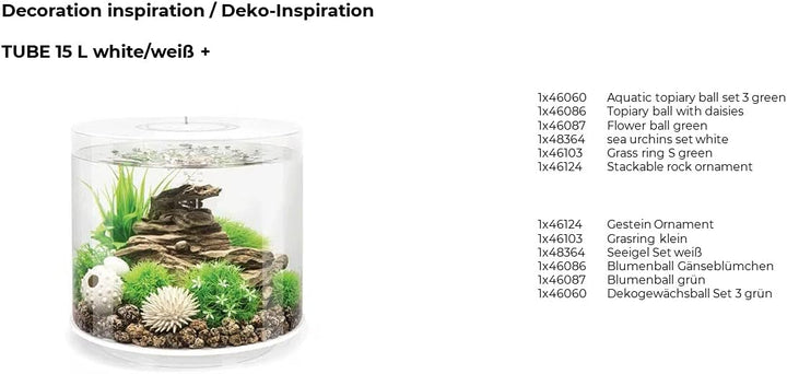 biOrb 46124 Gestein Ornament - künstliches Steinornament zur Einrichtung | stilvolle Deko für Salzwa