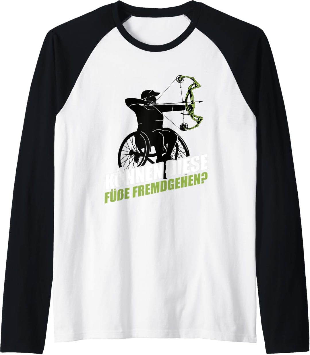 Rollstuhlfahrer Bogenschütze Sportrollstuhl Rolli Rollstuhl Raglan