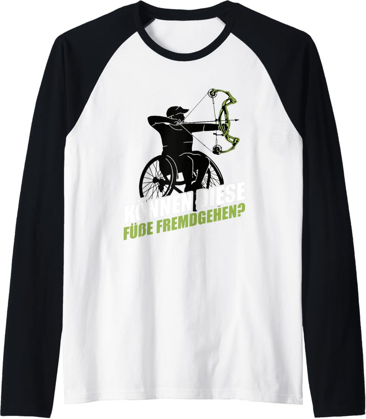 Rollstuhlfahrer Bogenschütze Sportrollstuhl Rolli Rollstuhl Raglan