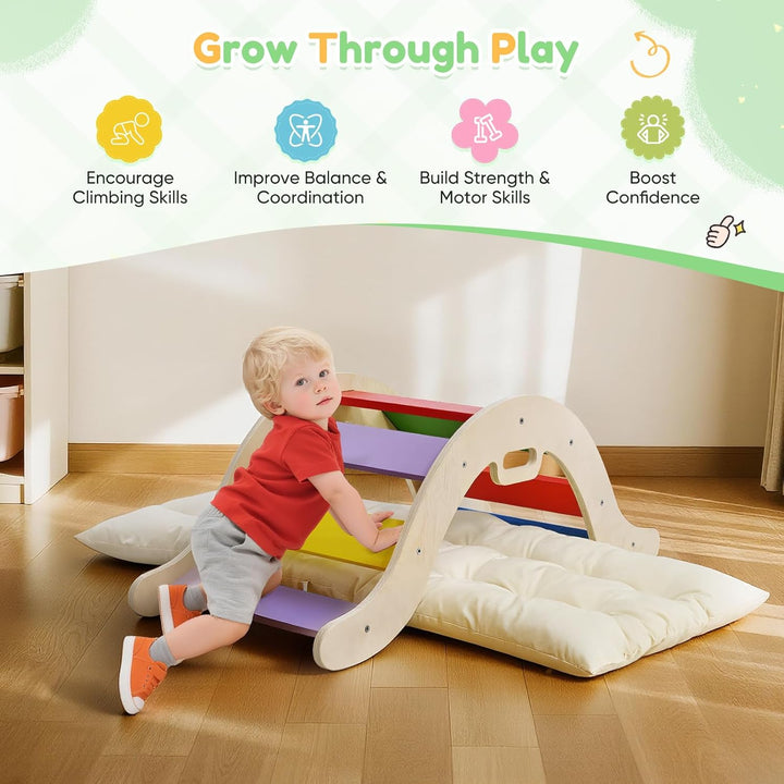 Kletterspielzeug für Kleinkinder, Kletterleitern aus Holz für Kinder, faltbares Klettergerüst für Ki