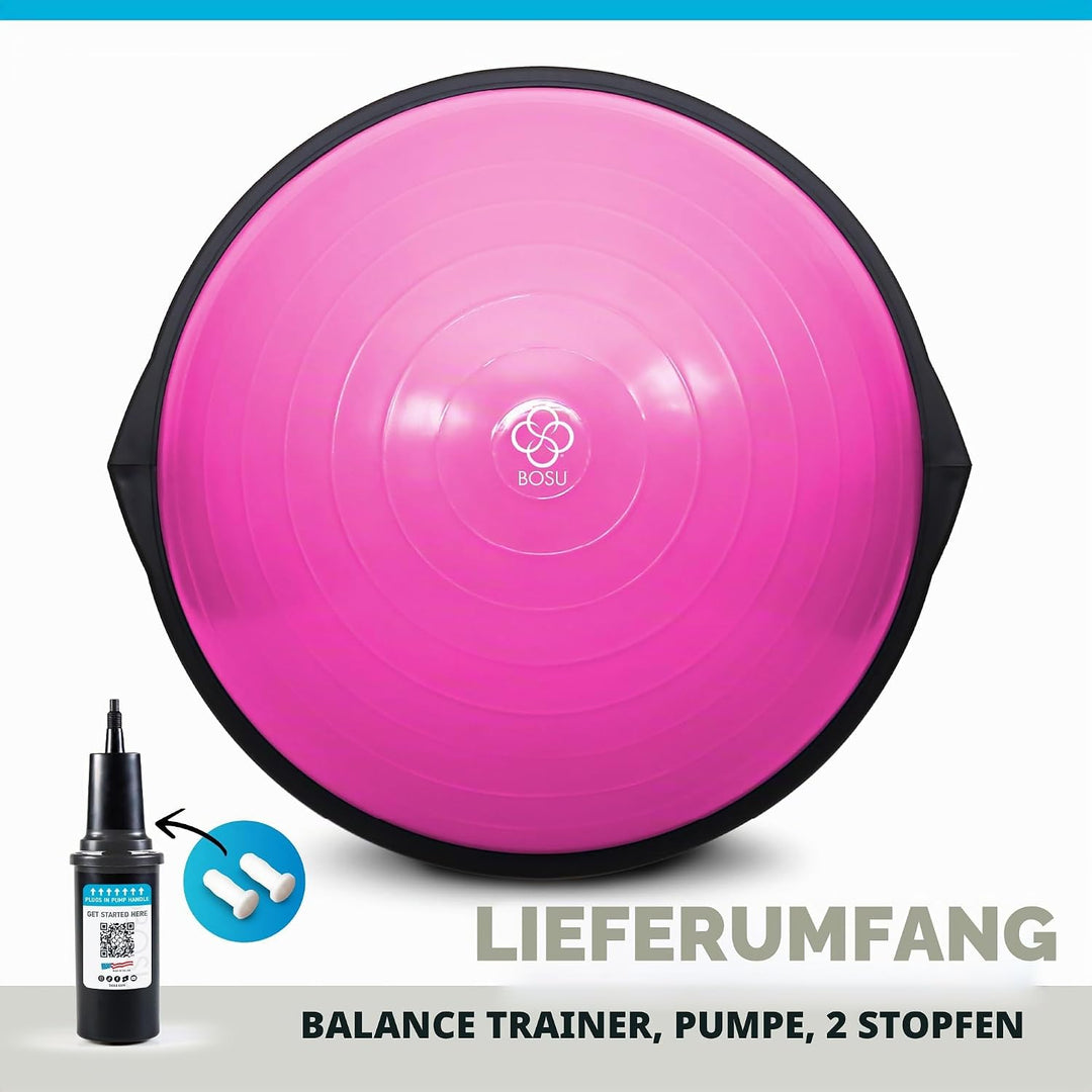 Bosu, Home Gym Equipment, The Original Balance Trainer, 66 cm Durchmesser Rosa, Rosa
