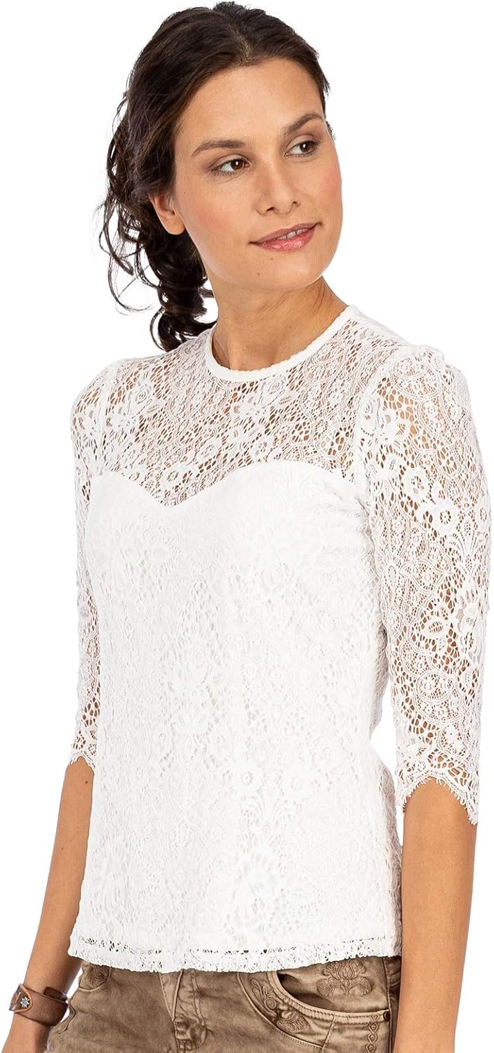 Spieth & Wensky Damen Bluse ROA 36 Beige, 36 Beige