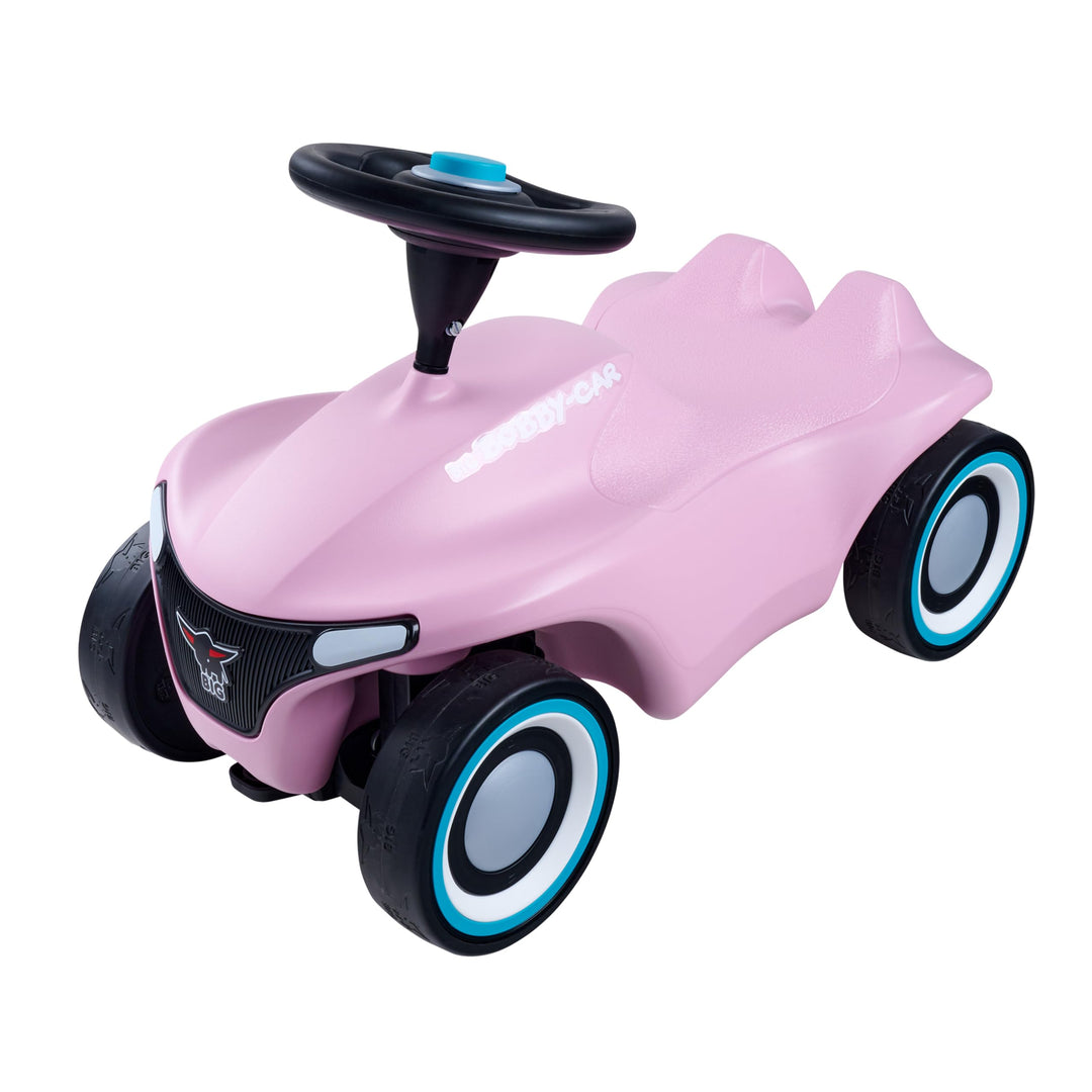 BIG-Bobby-Car Neo Zartrosa - Rutschfahrzeug für drinnen und draussen, Kinderfahrzeug mit Flüsterreif
