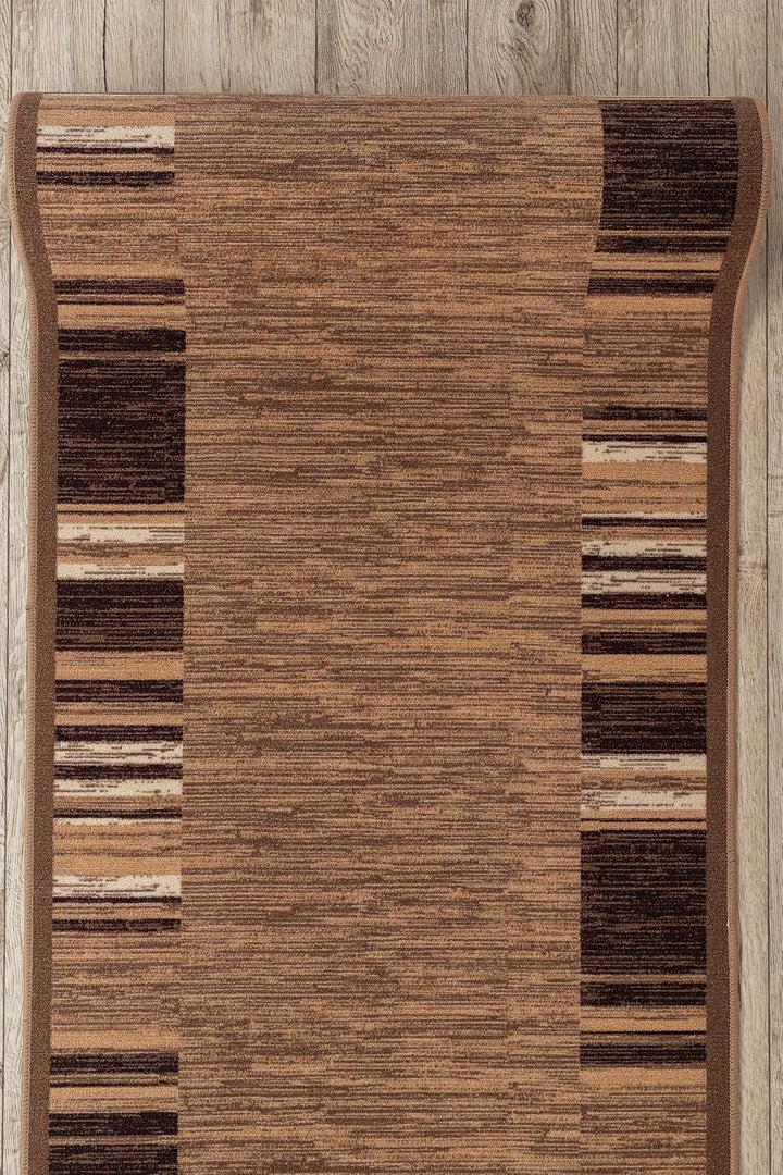 rugsx Antirutsch Teppichläufer Adagio beige - moderner Kurzflor für Küche, Flur & Wohnzimmer, Meterw