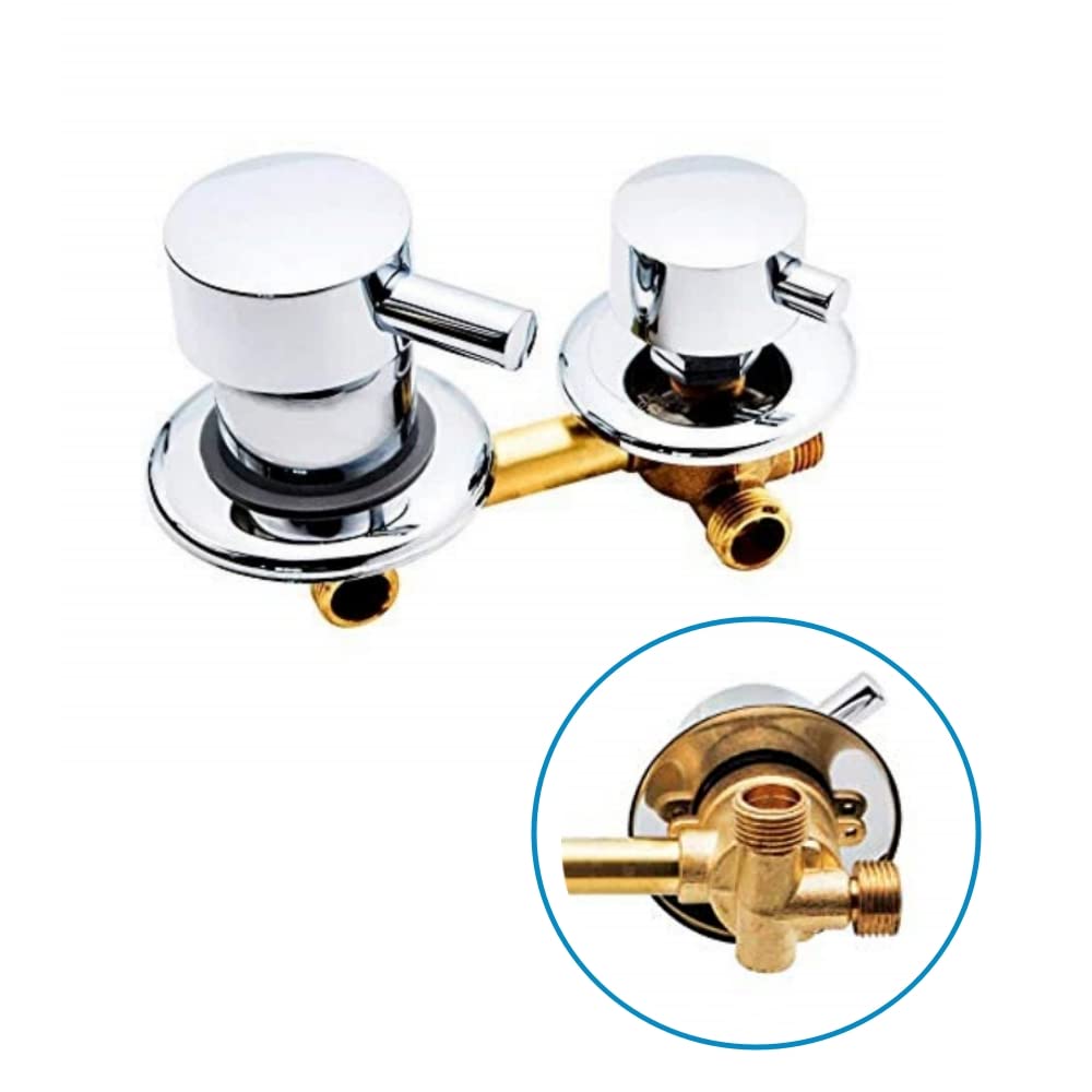 AFRUDDR 2/3/4/5 Wege Wasserablauf Schraubengewinde Mittenabstand 10cm 12,5cm Mischventil Messing Bad