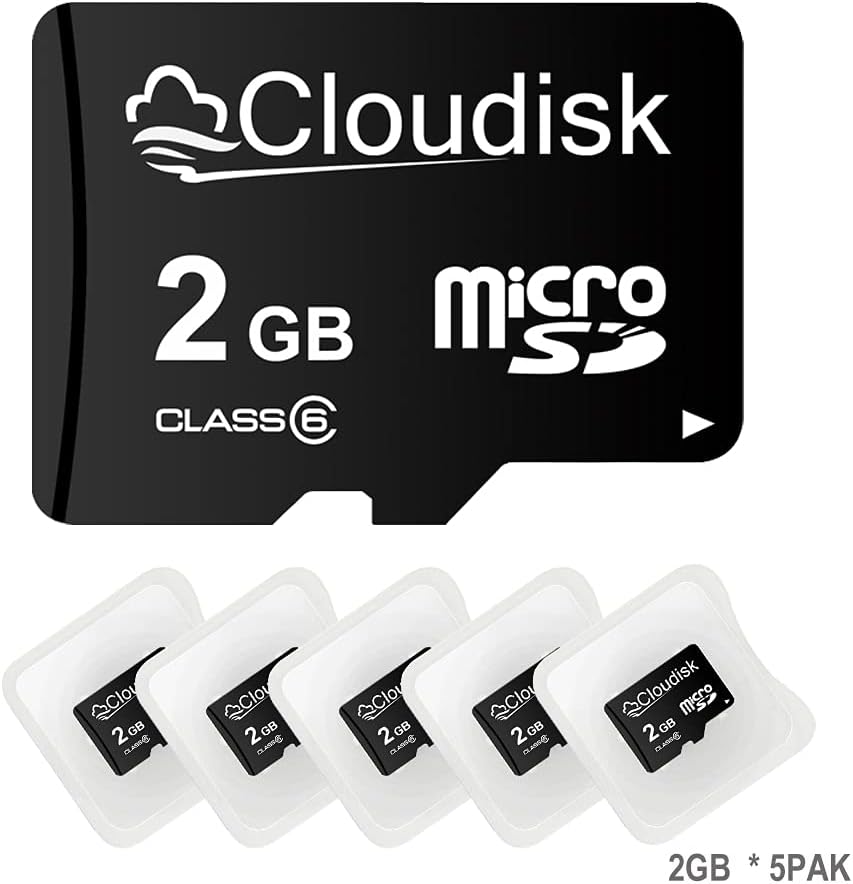 Pack von 5 Micro SD Karte (2GB), 2GB
