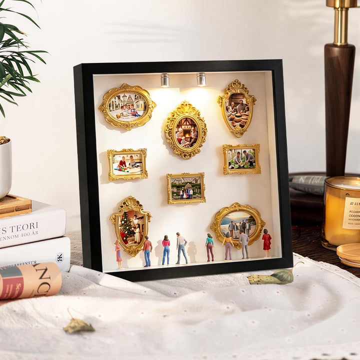 DIY Mini Museum Silhouette Box,Neu Kreatives Erinnerungsdisplay Kit,Minis Vintage Bilderrahmen Mit G