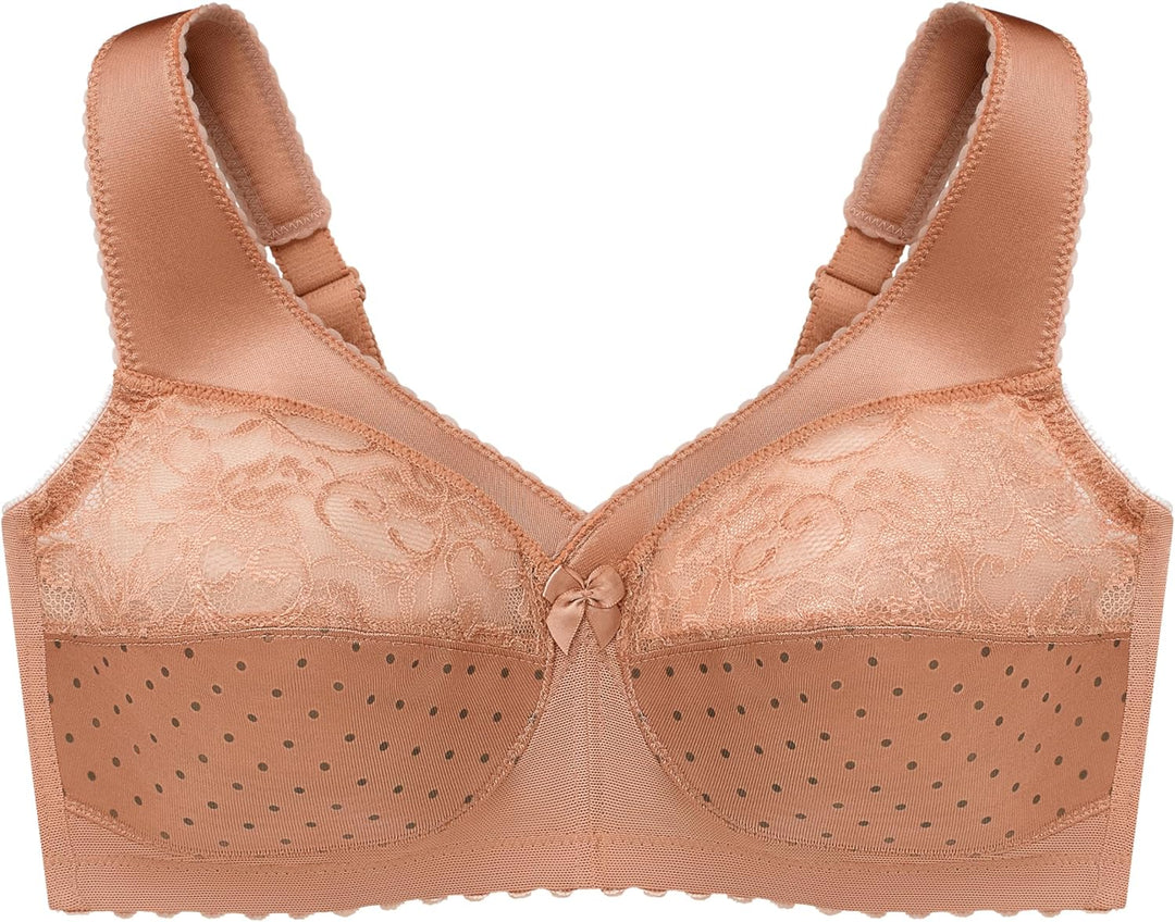 Glamorise Damen Bügelloser MagicLift-Stütz-BH für grosse Grössen Nr. 1000 85C Mokka, 85C Mokka