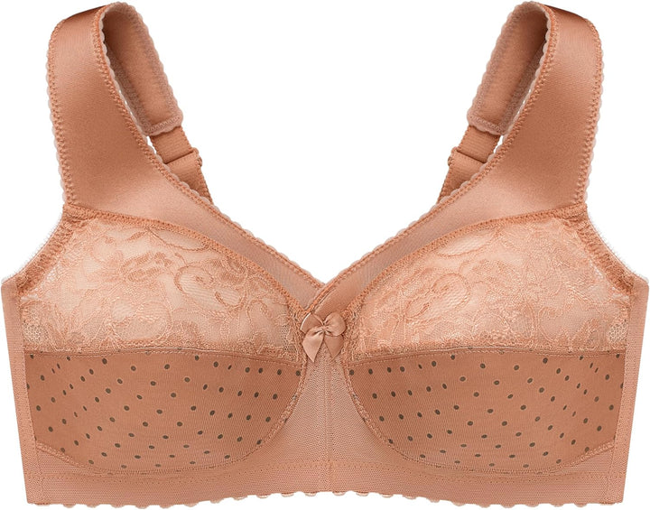 Glamorise Damen Bügelloser MagicLift-Stütz-BH für grosse Grössen Nr. 1000 85C Mokka, 85C Mokka