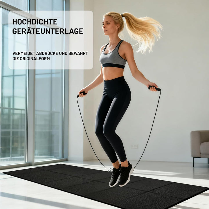 Faltbare Bodenschutzmatte Fitnessgerät (120*80/200*90 cm) - Laufband Matte 6mm Dicke - langlebig, ru