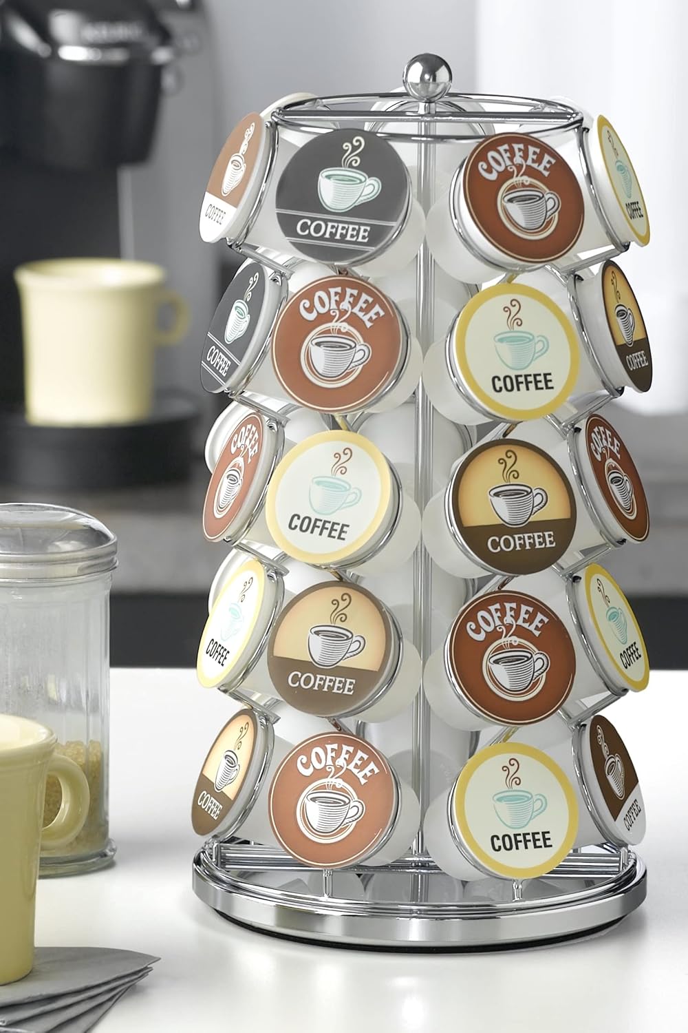 NIFTY K-Cup Karussell in Chrom für 35 K-Cups. chrome 1 Stück, Chrome 1 St&amp;
