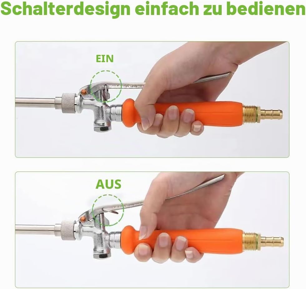 Sprühstab-Ersatz,72cm Verstellbarer Ersatz-Universal-Sprühstab mit 3 Düsentypen,Garten Giessstab Met