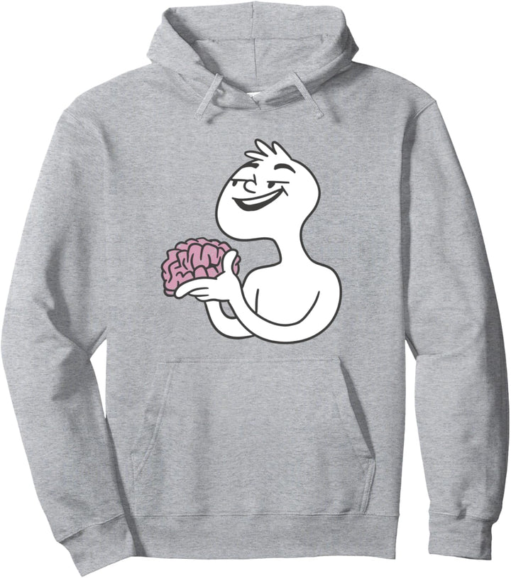 Lustiger Comic-Mann mit Gehirn Pullover Hoodie