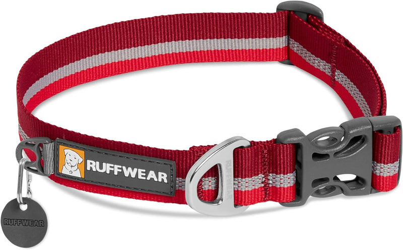 RUFFWEAR Crag Hundehalsband, Reflektierendes und Bequemes Halsband für den Täglichen Gebrauch, Vulka