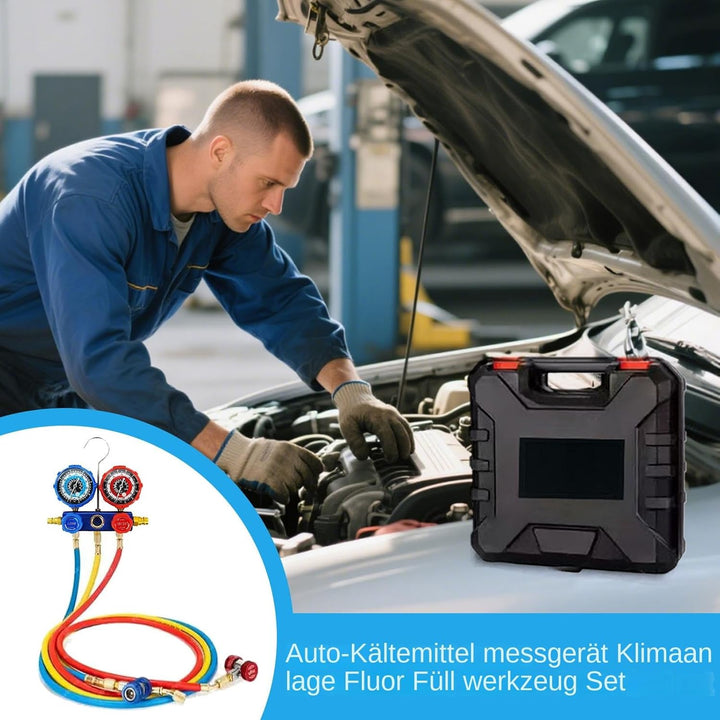 Klimaanlagen Manometer Set | Klimaanlage Diagnose Manifold Messgerät Set - Kältemittel Nachfüllung F