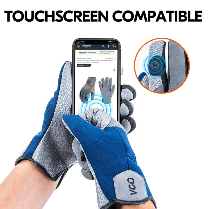 Vgo... 1 Paar Sicherheits-Arbeitshandschuhe, Bauarbeiter-Handschuhe, Gartenhandschuhe, Mechaniker-Ha