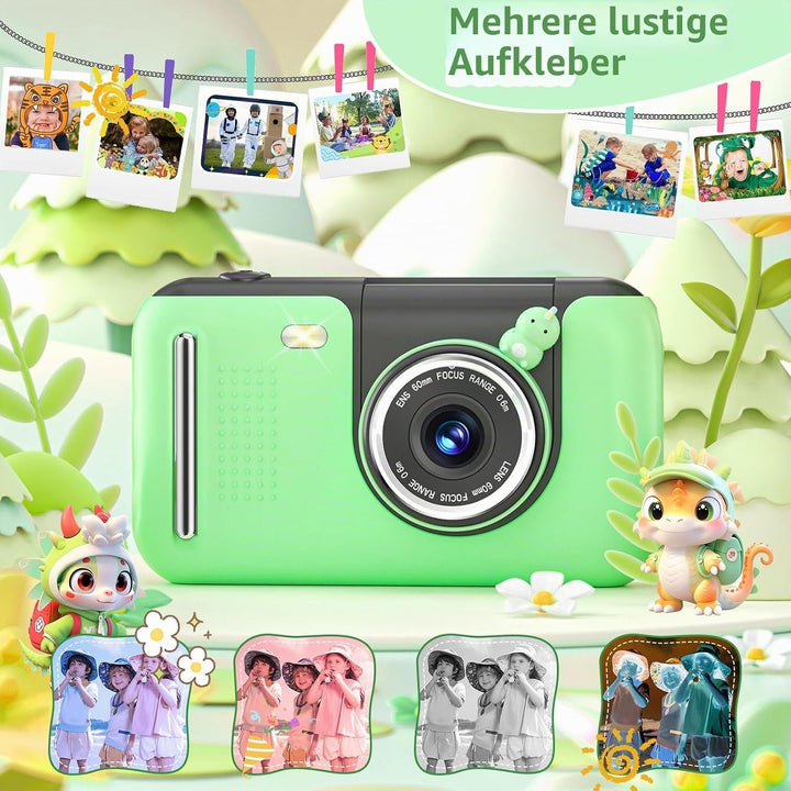 Kinderkamera 3-12 Jahre, HD Digitalkamera mit 2,4 Zoll Bildschirm | Flip-Selfie Kamera,32GB Speicher