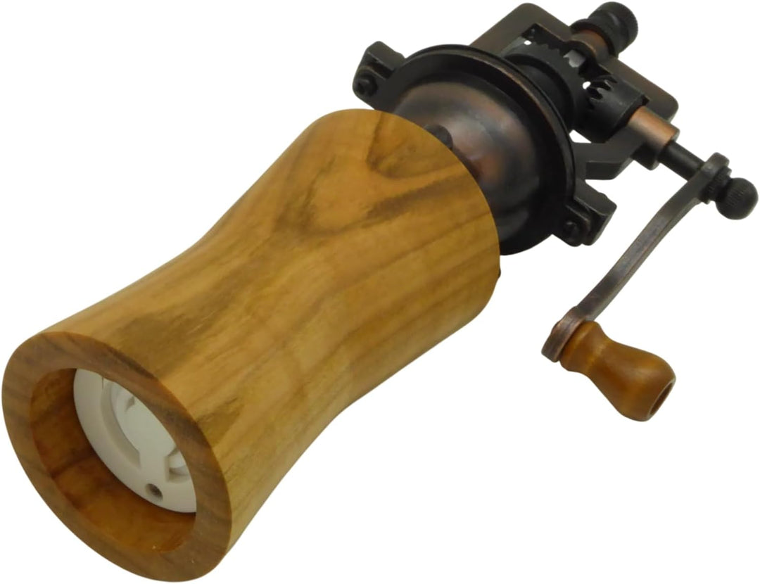 Holz Pfeffermühle Nostalgie handgemacht aus Edelhölzern | handgedrechselt | mit Kurbel | Gewürzmühle