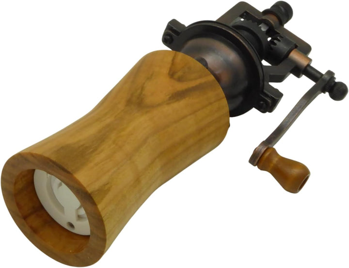 Holz Pfeffermühle Nostalgie handgemacht aus Edelhölzern | handgedrechselt | mit Kurbel | Gewürzmühle