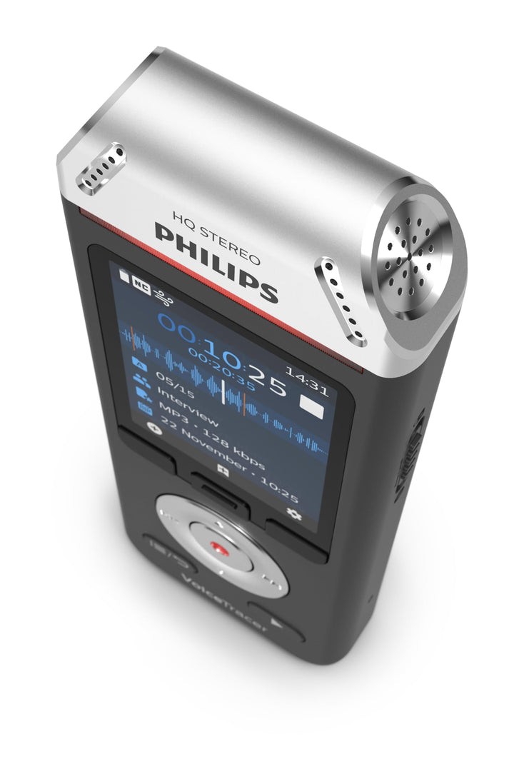 Philips VoiceTracer DVT2110 digitales Diktiergerät Audiorecorder Aufnahmegerät für Notizen 2 High-Fi