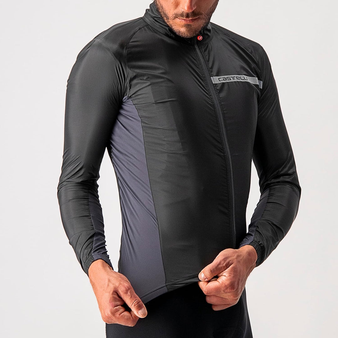 Castelli Herren Squadra Stretch Jacket Jacket XS Light Black/Dark Gray, XS Light Black/Dark Gray