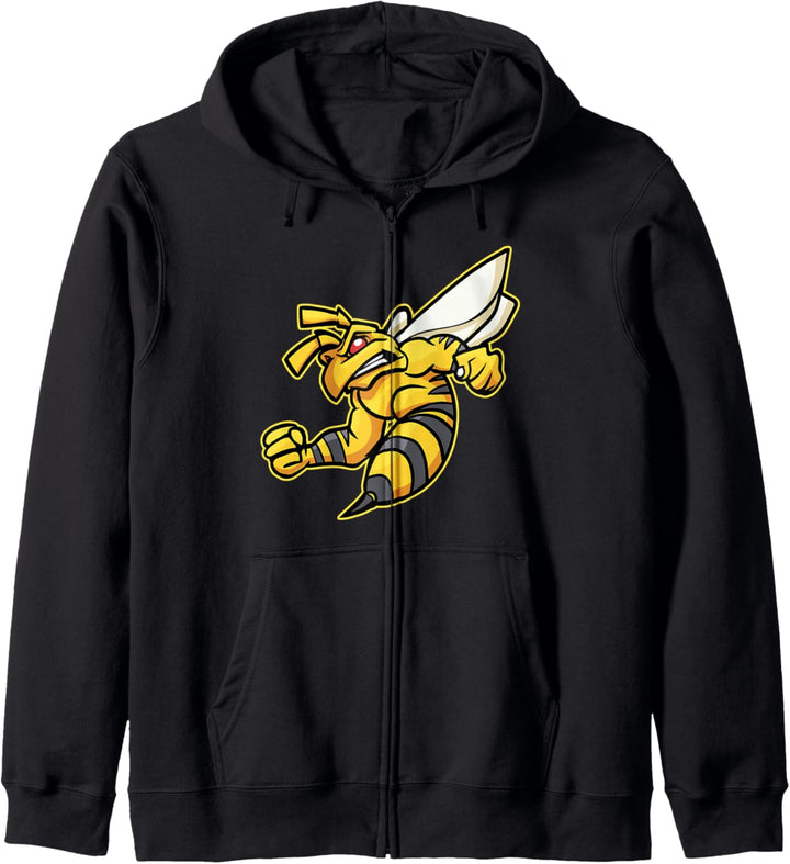 Wütende Biene - Bienenstock Randale - Imker Logo Kapuzenjacke